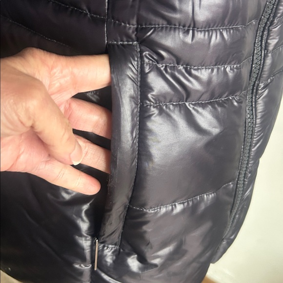 Kensie Quilted Ombré Purple Gray Shiny Puffer Jacket Coat Size Small - Picture 8 of 16